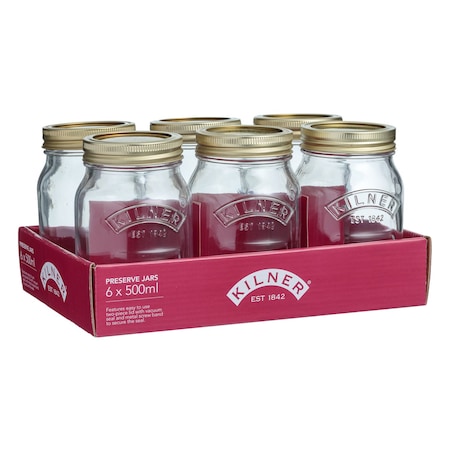 Kilner Kilner Regular Mouth Preserve Jar 17 oz 6 pk 0025.009U